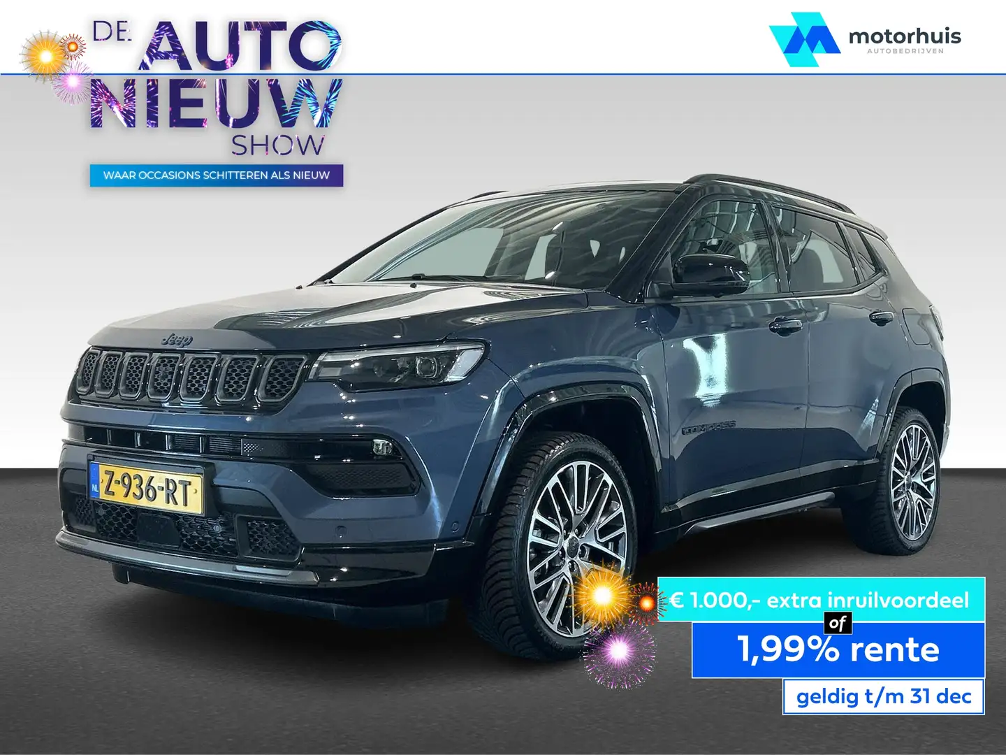 Jeep Compass 1.3T 4XE 240pk Aut Summit Azul - 1