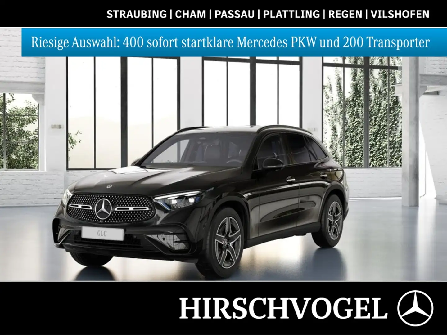 Mercedes-Benz GLC 300 4M AMG-Line Prem.+Night+AIRMATIC+AHK+HUP Schwarz - 1