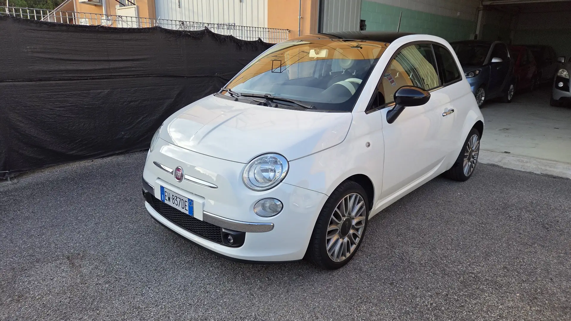 Fiat 500 1.2 GQ 69cv E6 pelle cerchi da 16 Bianco - 1
