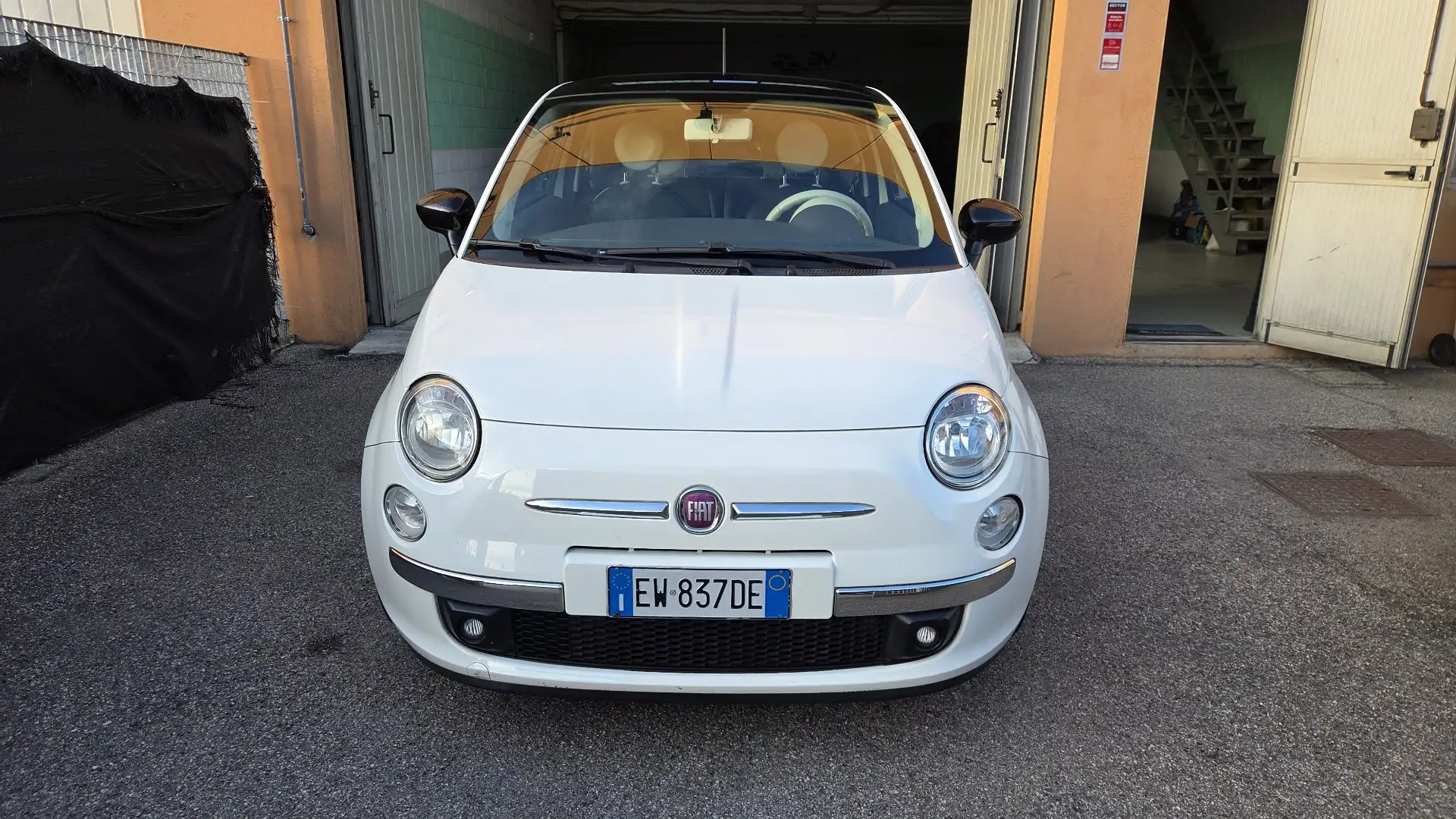 Fiat 500 1.2 GQ 69cv E6 pelle cerchi da 16 Bianco - 2