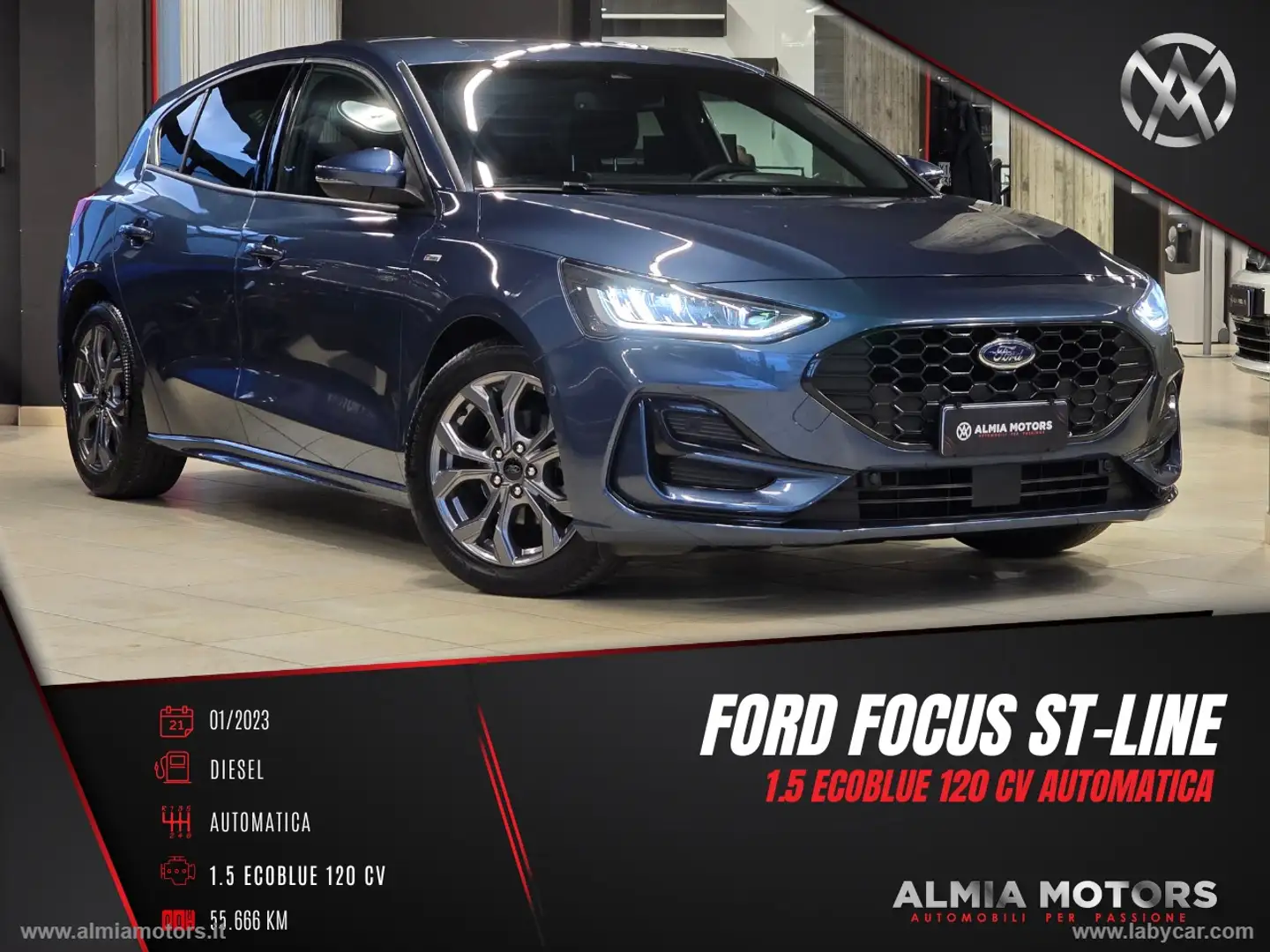 Ford Focus 1.5 EcoBlue 120 aut.5p.ST Line Des Bleu - 1
