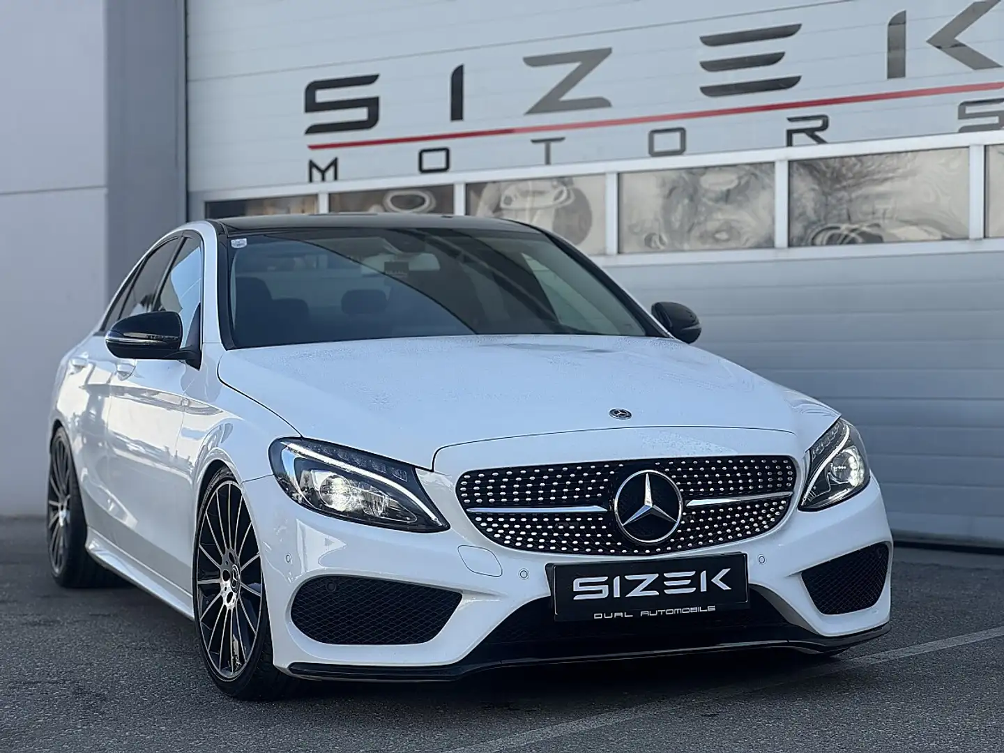 Mercedes-Benz C 180 d Aut.|AMG-LINE|LED|AMBT|NAVI Weiß - 2