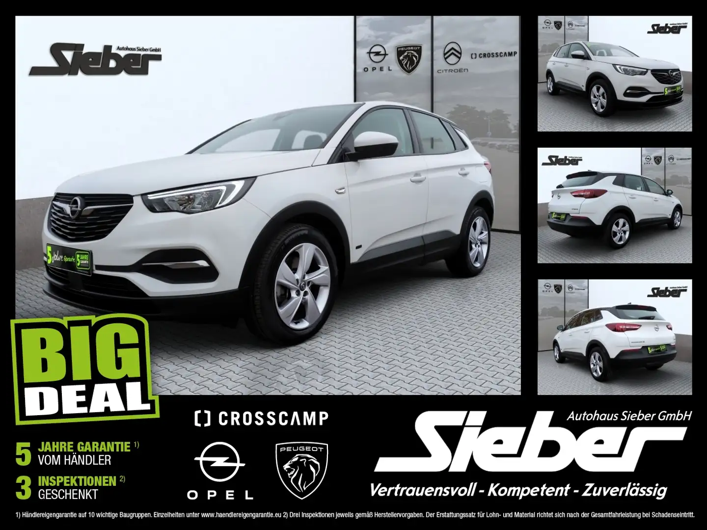 Opel Grandland Hybrid Edition LED Navi Tempomat Weiß - 1