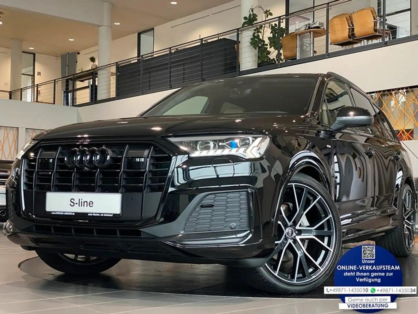 Audi Q7 50 TDI S-line ViCo Laser Sthz HUD B&O ACC AHK Noir - 1