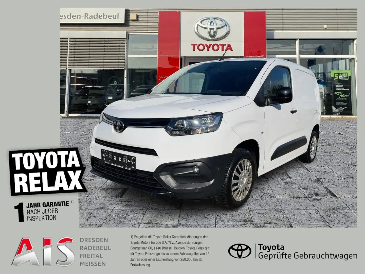 Toyota Proace City 1.5 D-4D L1 Meister PDC*Totwinkel*DAB Weiß - 1