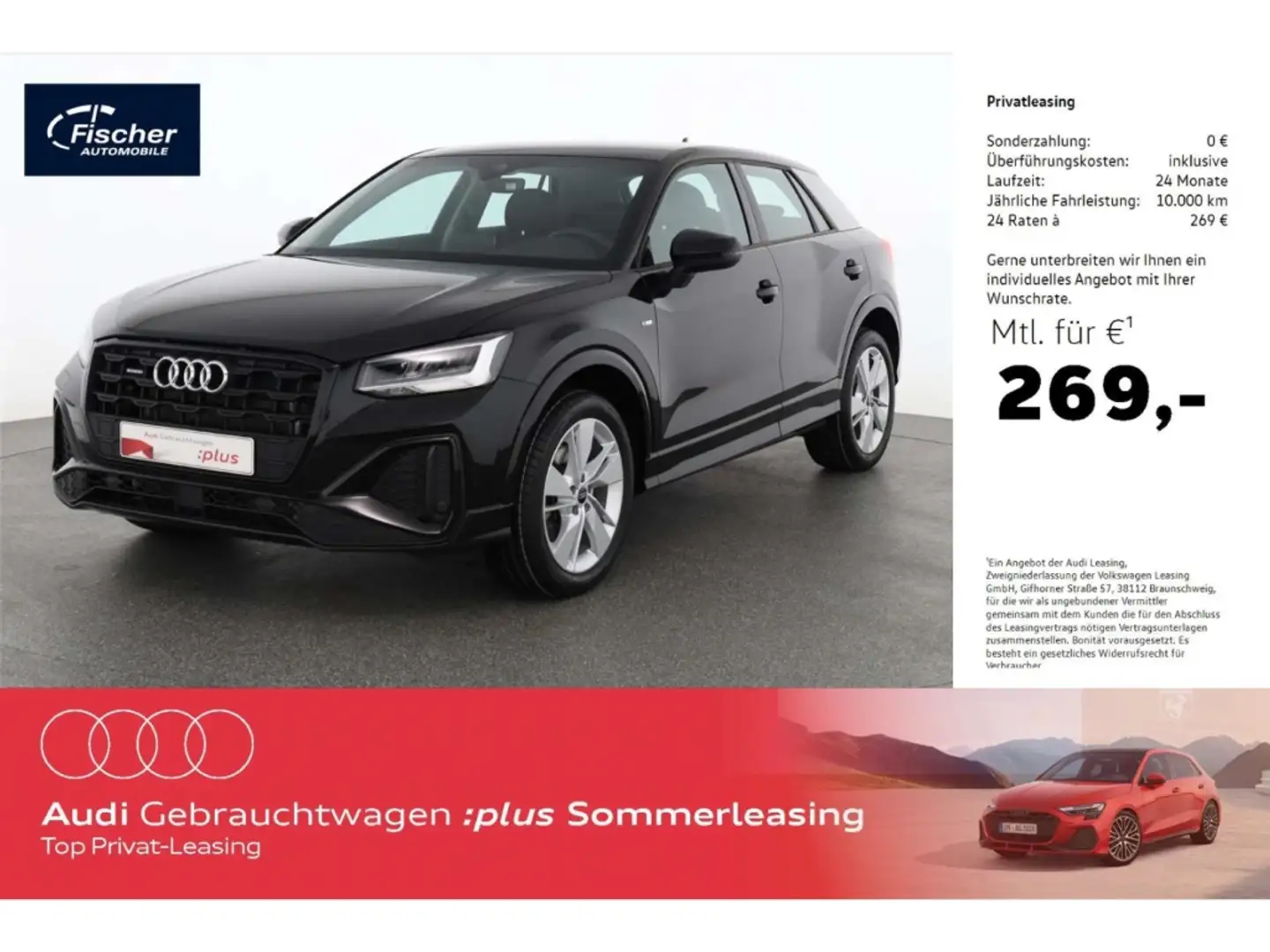 Audi Q2 35 TDI quattro S line Schwarz - 1