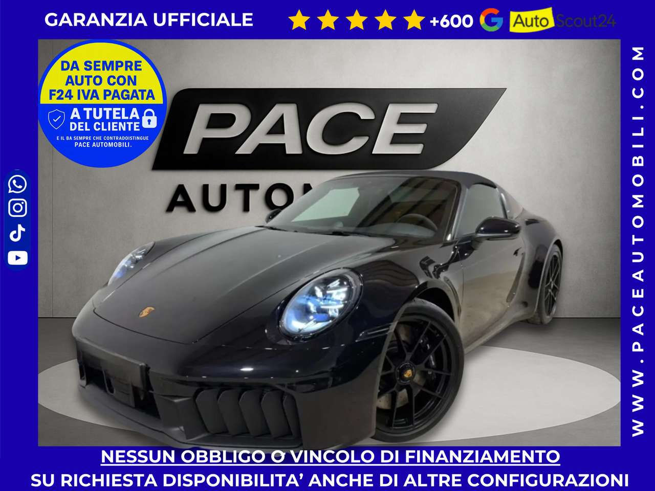 Porsche 911 992.2 TARGA 4 GTS T-HYBRID IVA INCLUSA PDLS+