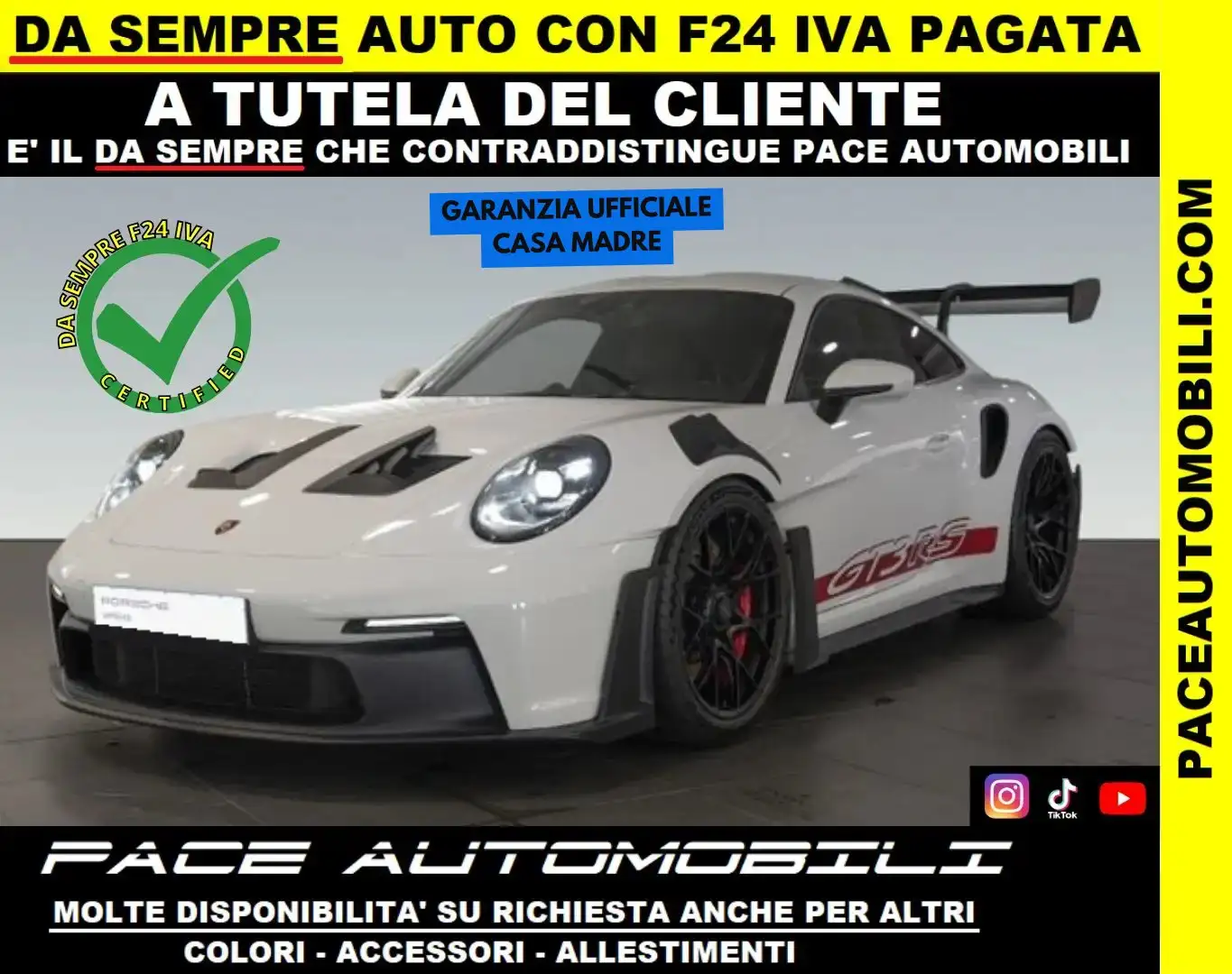 Porsche 992 IVA ESPOSTA 911.2 GT3 RS LIFT APPROVED CLUB SPORT Grigio - 1