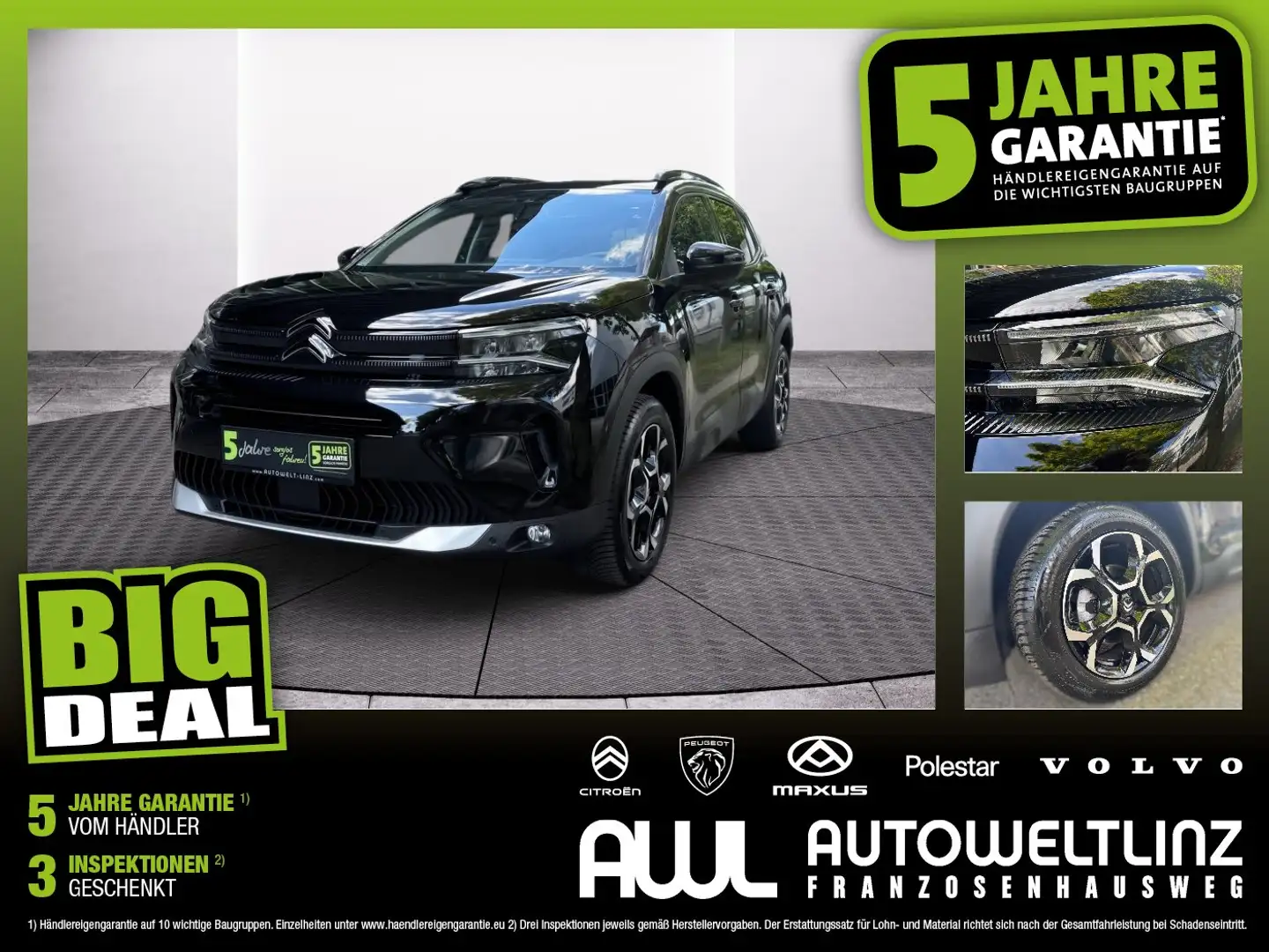 Citroën C5 Aircross 1.5 BlueHDi 130 Max Alcantara+LED+SD Schwarz - 1