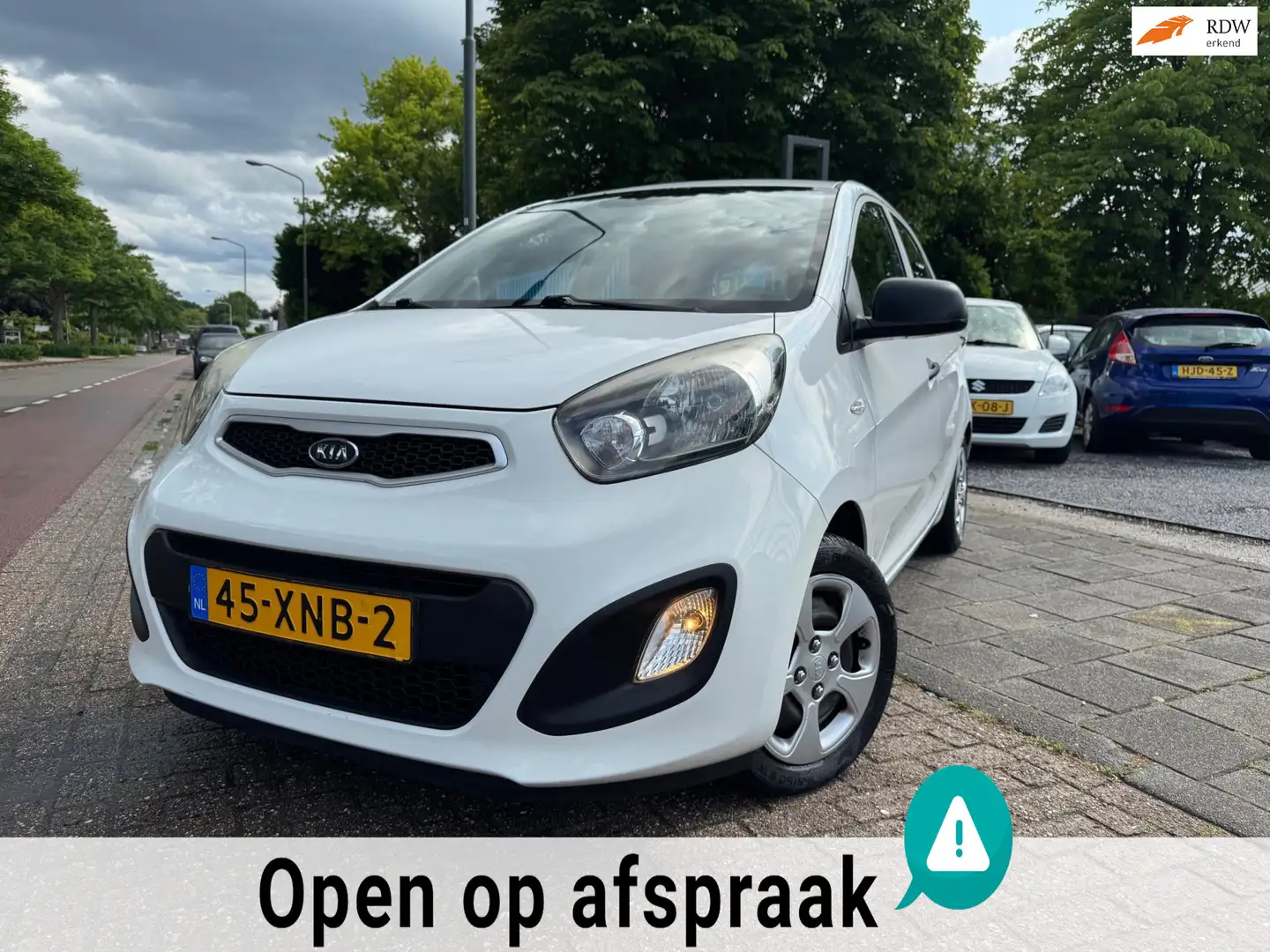 Kia Picanto 1.0 CVVT Airco C.V 5-Drs Apk 01-2026 Wit - 1