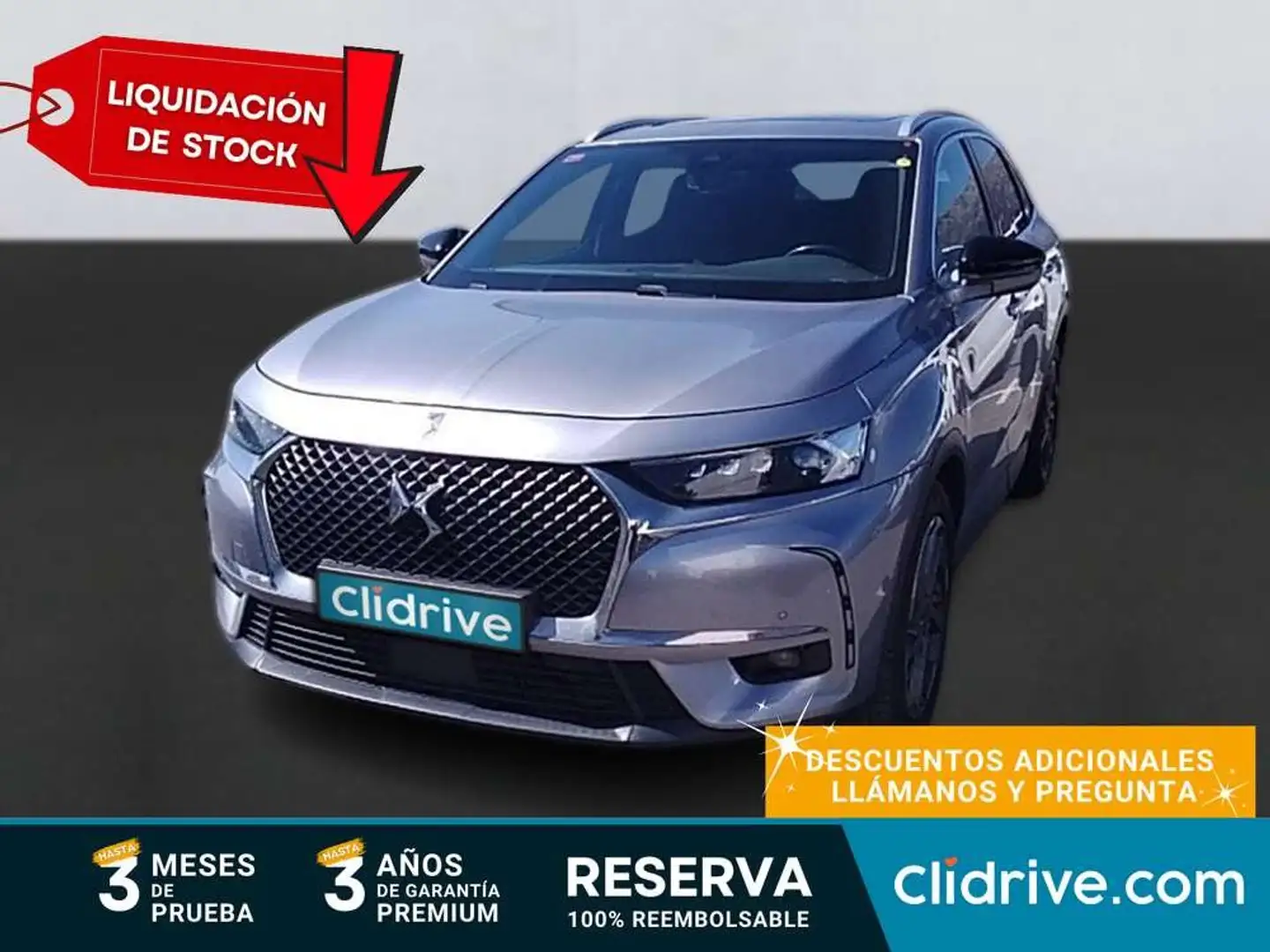 DS Automobiles DS 7 Crossback 2.0BlueHDi So Chic Aut. Gris - 1