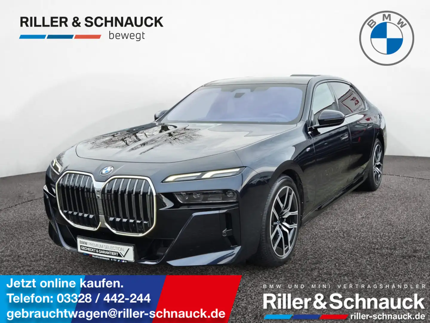 BMW 740 d xDrive M Sport TV+AHK+STANDHZG+B&W Schwarz - 1