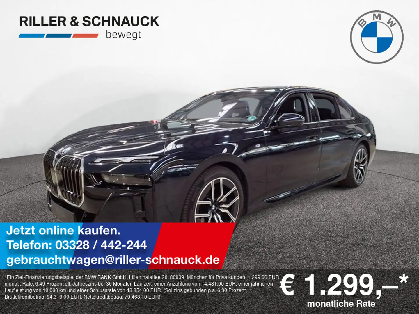 BMW 740 d xDrive M Sport TV+AHK+STANDHZG+B&W Nero - 1