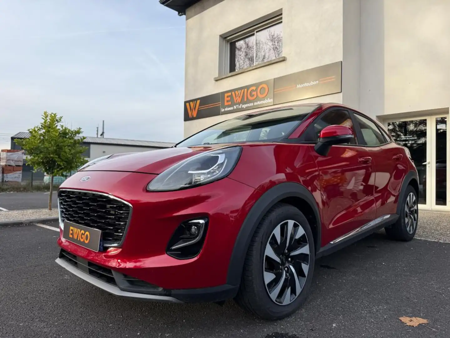 Ford Puma 1.0 125ch FLEXIFUEL E85 MHEV TITANIUM Rouge - 1