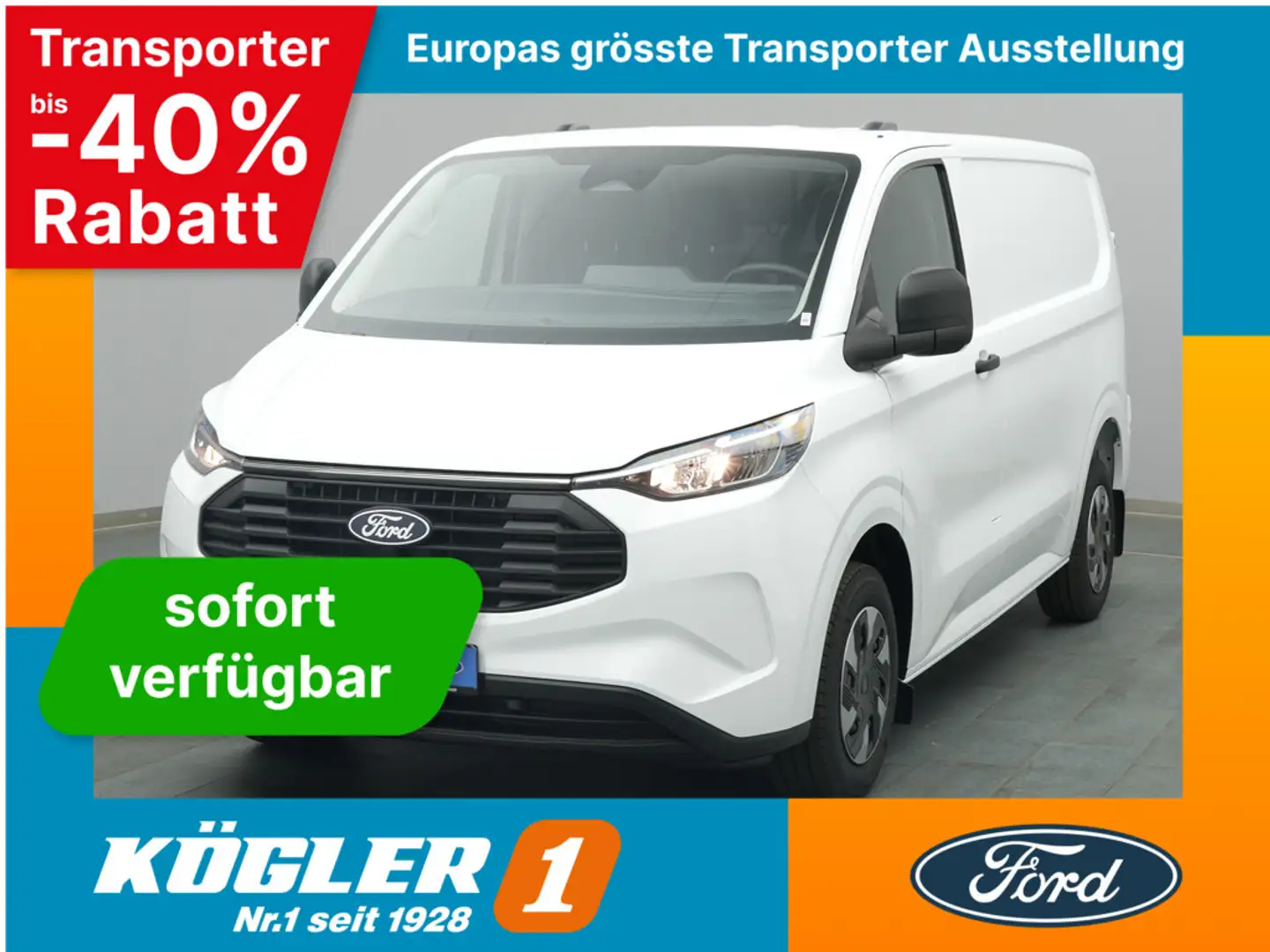 Ford Transit Custom Kasten PHEV 320 L1 Trend -24%* Weiß - 1