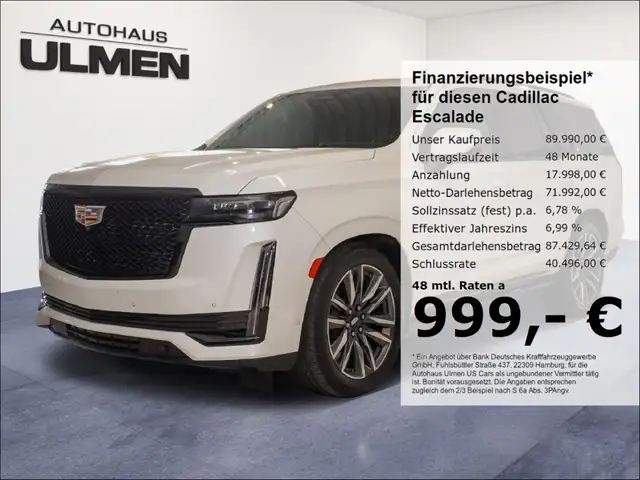 Cadillac Escalade 6.2 V8 4WD Sport Platinum AHK Nightvision Fahrerau