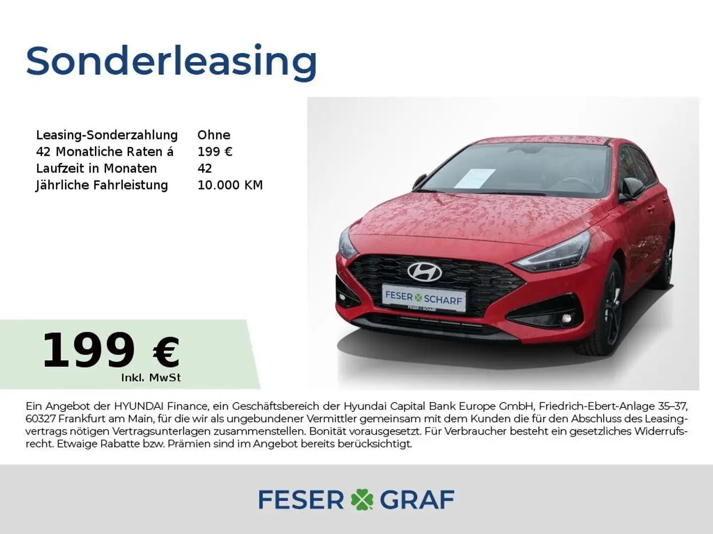 Hyundai i30 ADVANTAGE NAVI KAMERA LED SHZ LHZ CARPLAY Rot - 1