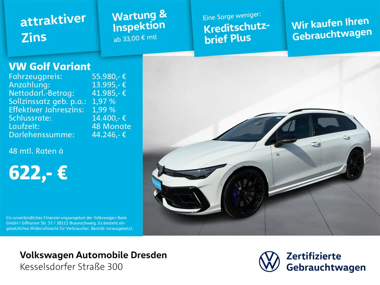 Volkswagen Golf Variant Golf VIII Variant 2.0 TSI R DSG 4M Kamera AHZV L Blanc - 1