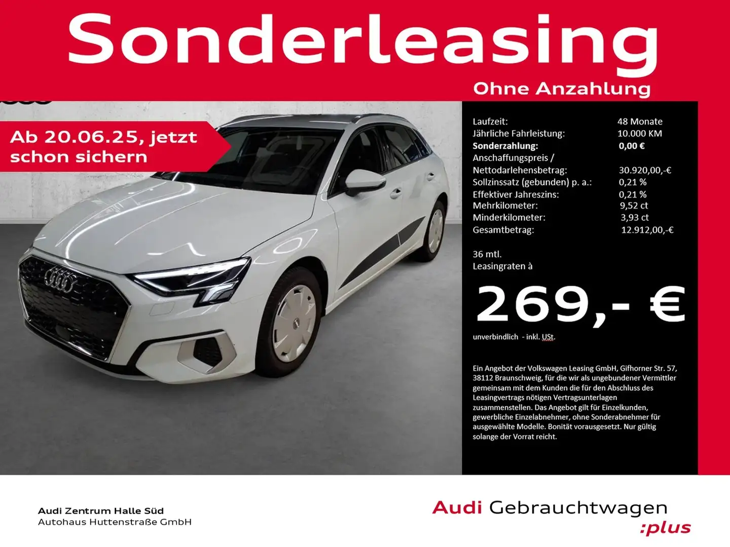 Audi A3 Sportback 30 TFSI advanced LED VIRTUAL AHK Weiß - 1
