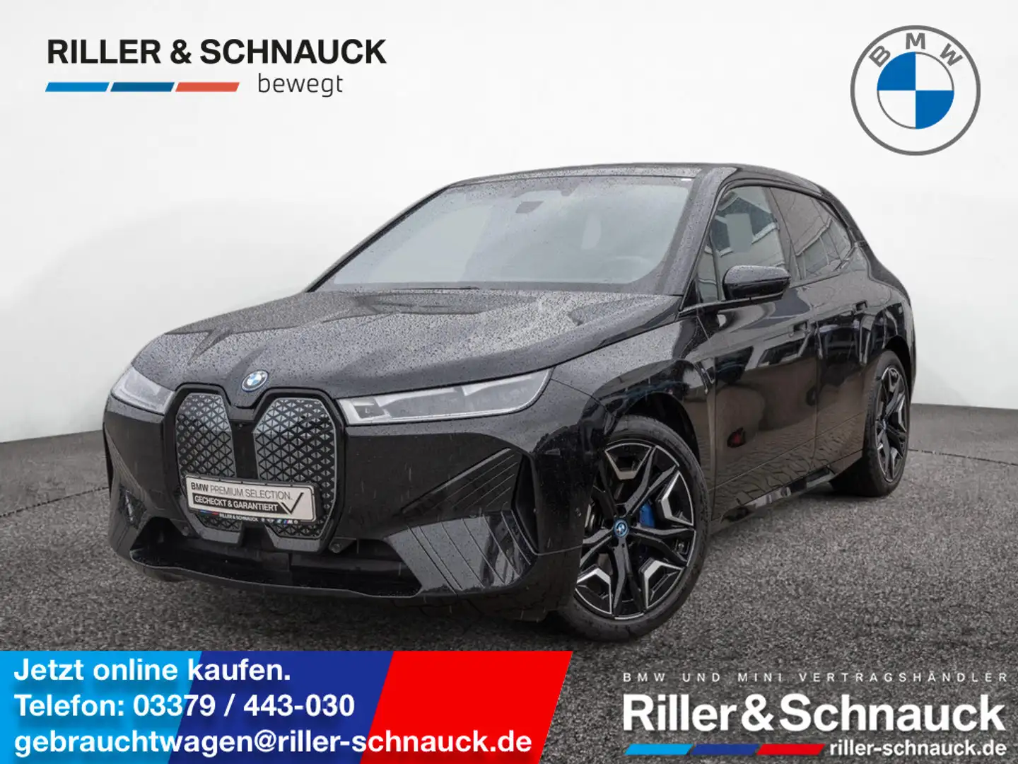 BMW iX xDrive 40 NAVI AHK ACC HUD PANO LASER 360° Noir - 1