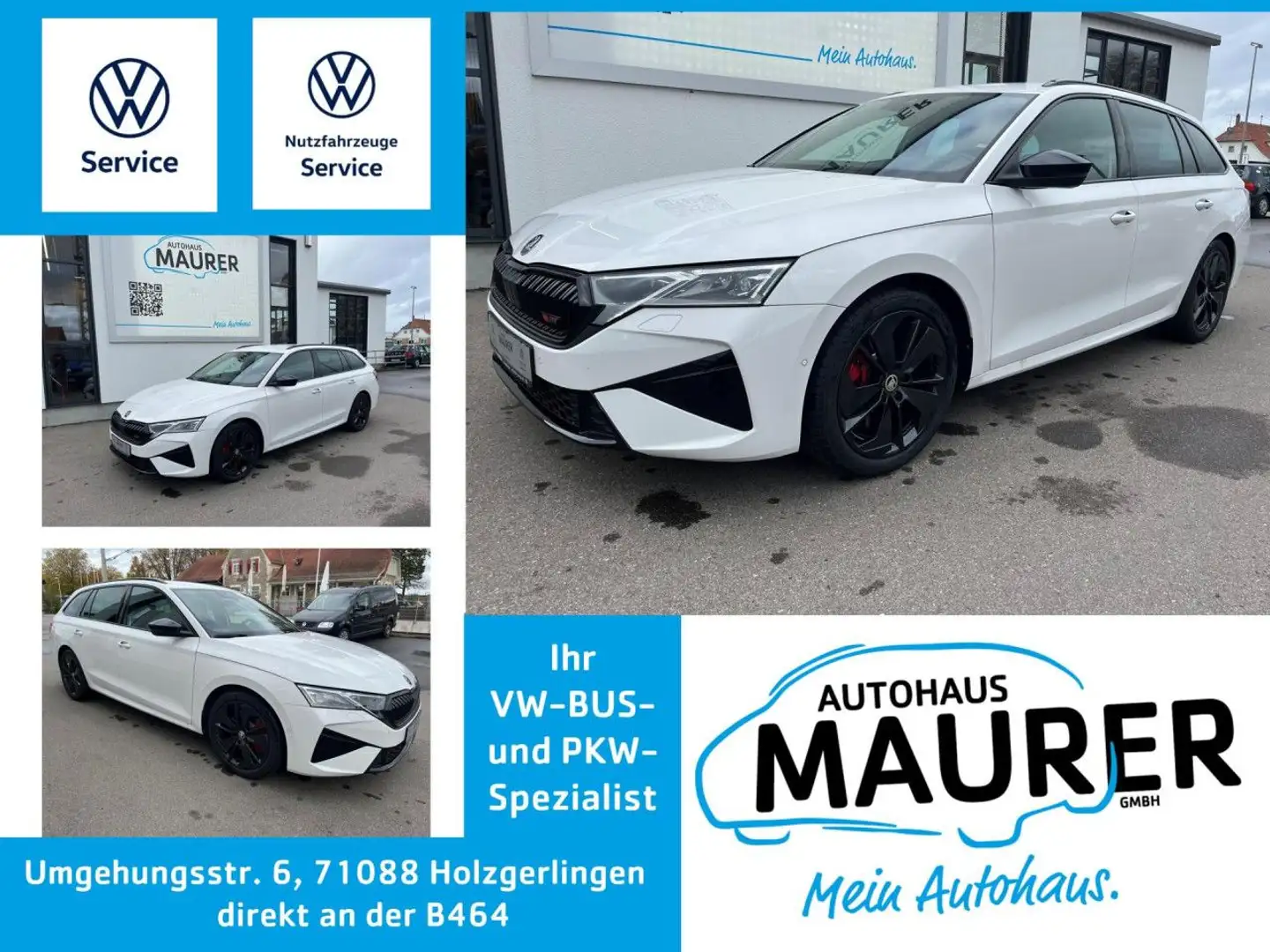 Skoda Octavia Combi RS 265 PS Facelift Matrix ACC Kamera Weiß - 1