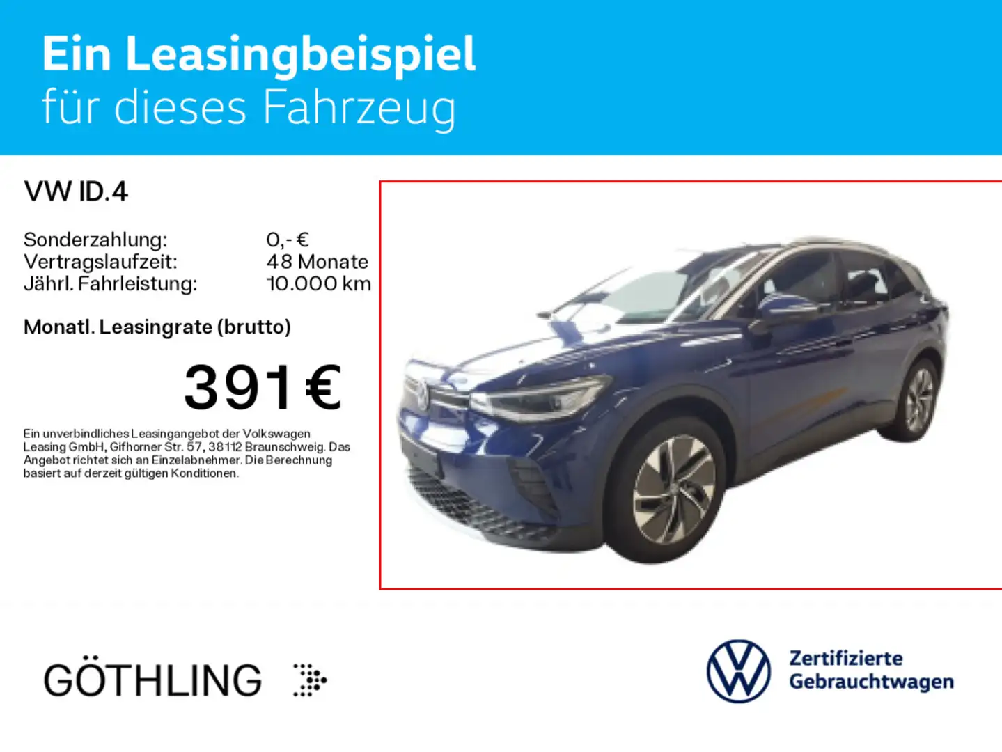 Volkswagen ID.4 Pro 210kW*NAVI*WP*IQ-Light*Design-Paket*ASG Blau - 2