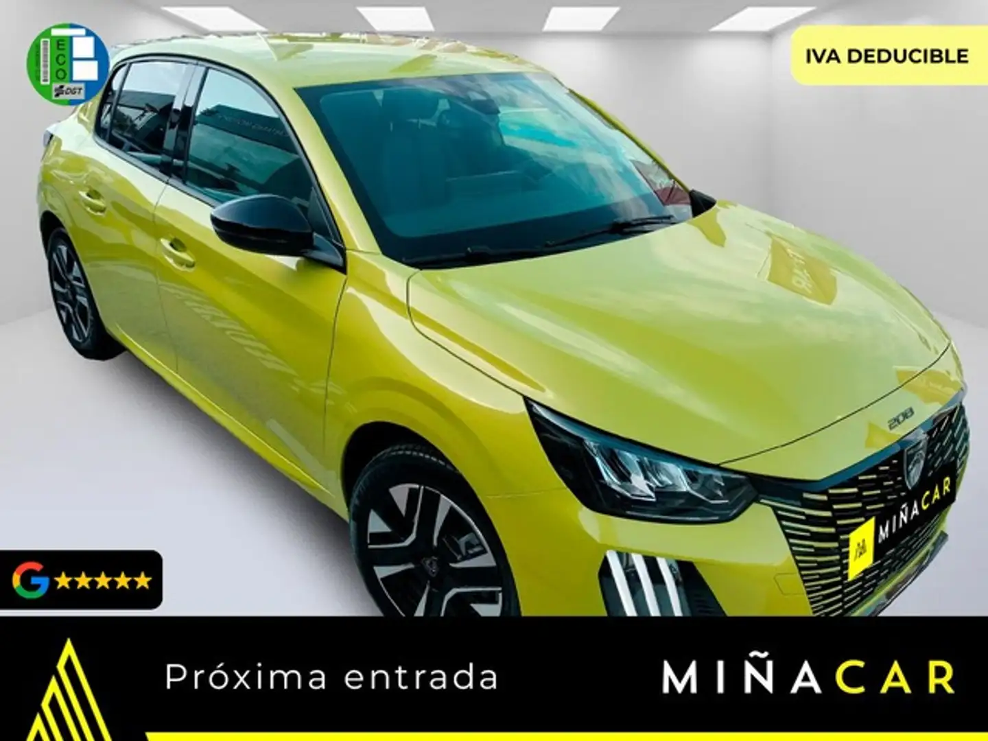 Peugeot 208 1.2 Hybrid Allure e-DCS6 100 Jaune - 1