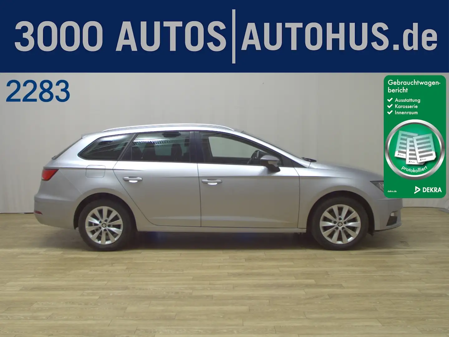SEAT Leon ST 1.6 TDI Style Navi vc ACC Shz PDC RFK Silber - 1