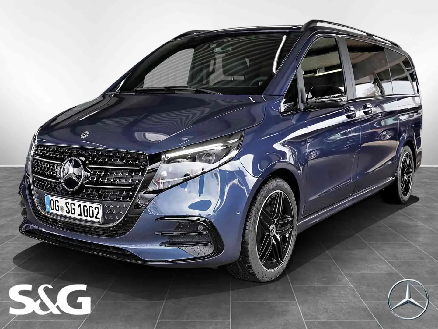 Mercedes-Benz V 300 d AVANTGARDE lang AMG AHK+Pano+Distronic Blau - 1