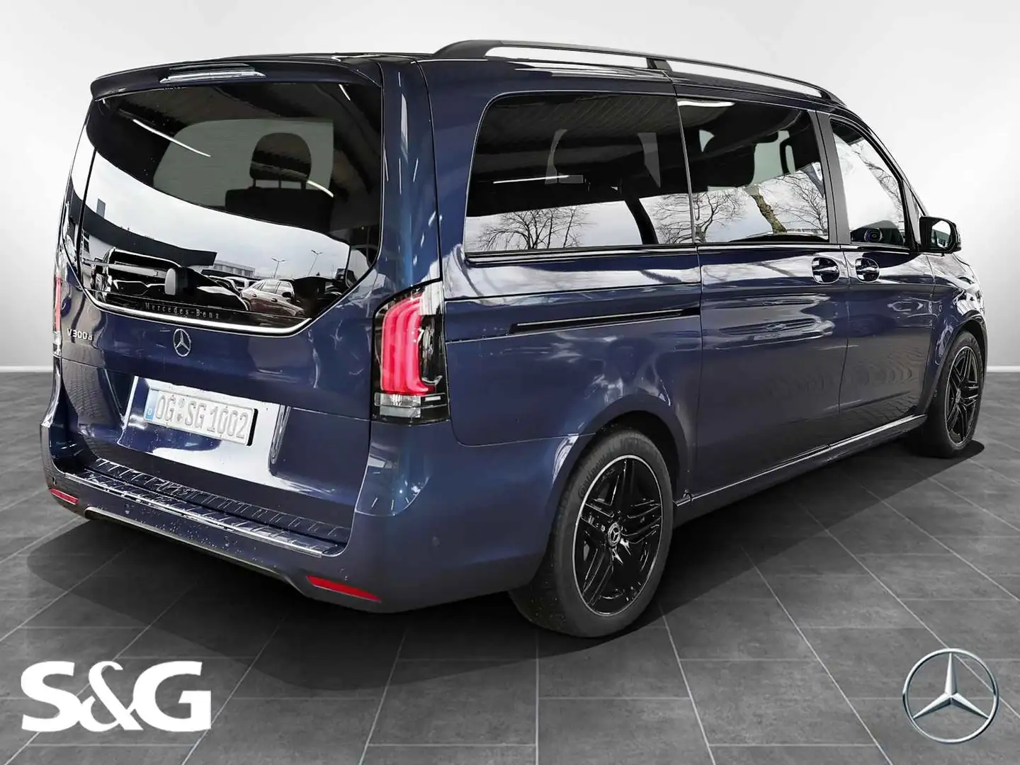 Mercedes-Benz V 300 d AVANTGARDE lang AMG AHK+Pano+Distronic Blau - 2