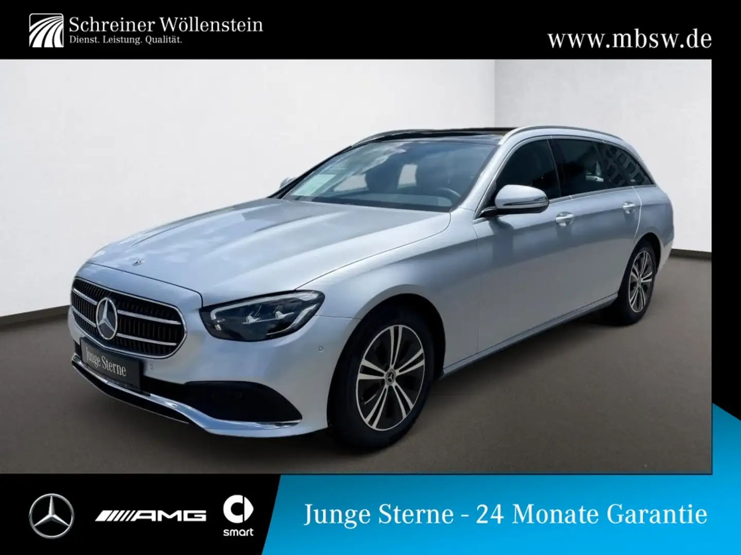 Mercedes-Benz E 220 d T-Modell Avantgarde*Pano*Kamera*AMBI*LED Argent - 1