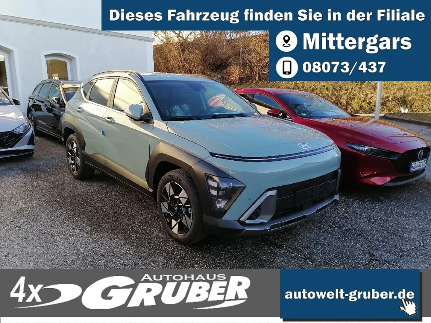 Hyundai KONA Hybrid 1.6 GDI Automatik Trend + el. Heckklappe + Зелений - 1
