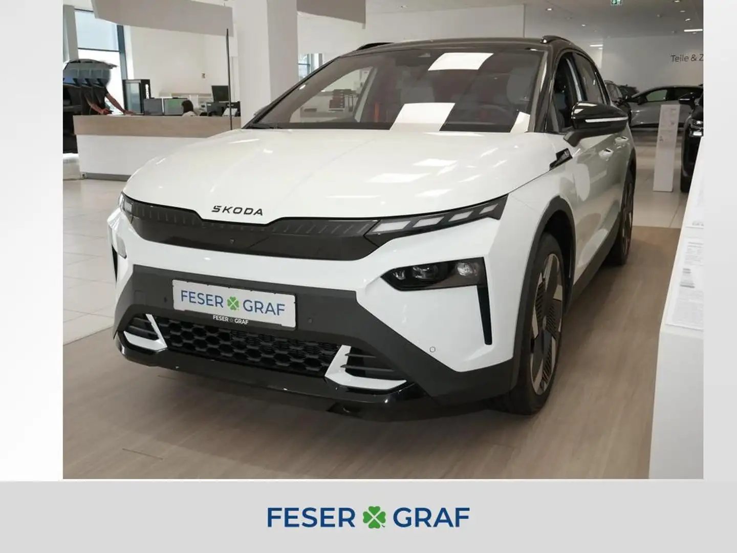 Skoda Elroq First Edition 82 kWh NAVI, Wärmepumpe, AHK Weiß - 1