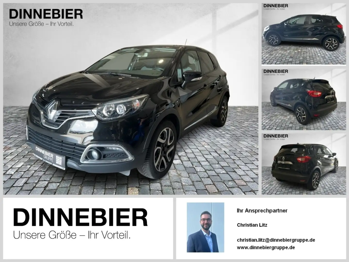 Renault Captur Intens LM+KeyLess+KlimaA+Automatik Noir - 1
