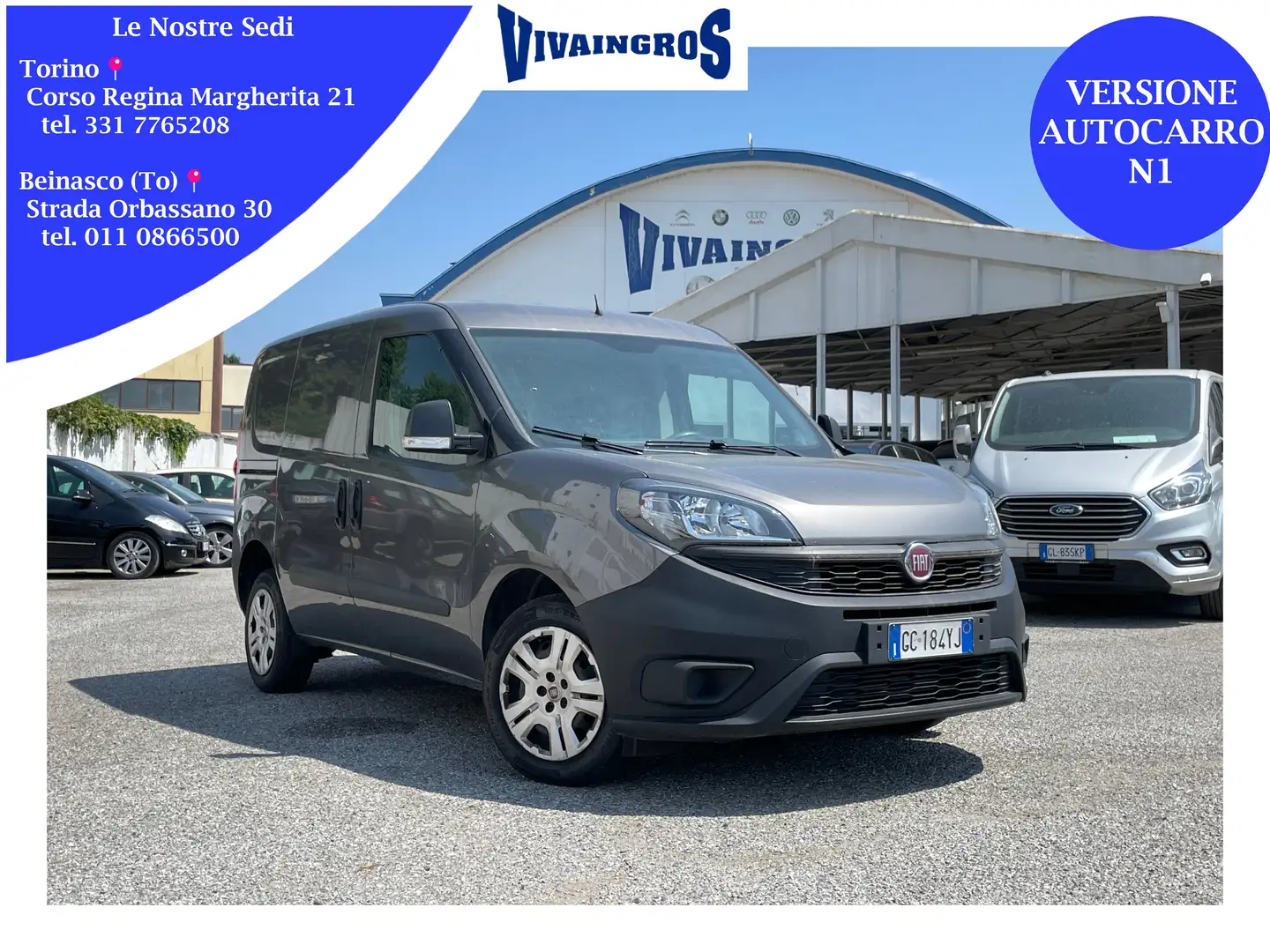 Fiat Doblo 1.6 Mjt 105CV Cargo Autocarro N1 Grigio - 1