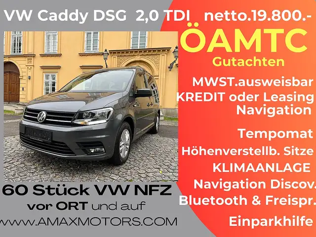 Volkswagen Caddy Kombi Austria Plus 2,0 TDI DSG ÖAMTC TEST , Nav...