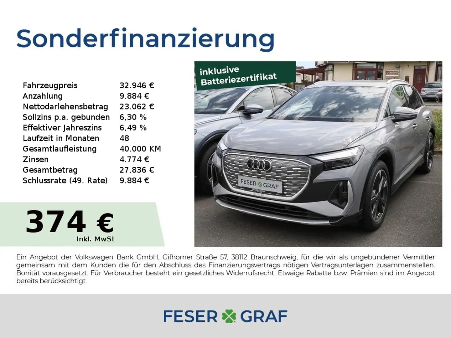 Audi Q4 e-tron 40 e-tron S Line Int Navi,LED,Leder,SONOS Grau - 1