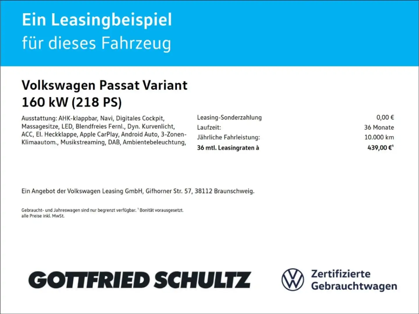Volkswagen Passat Variant GTE CONNECT ACC EPH NAVI LED Schwarz - 2