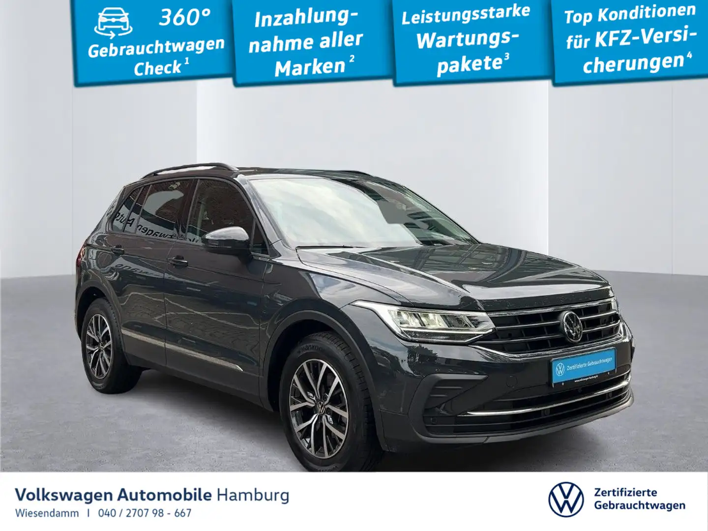 Volkswagen Tiguan 1.5 TSI Life 6-Gang AHK/LED/PDC/ACC Grau - 1