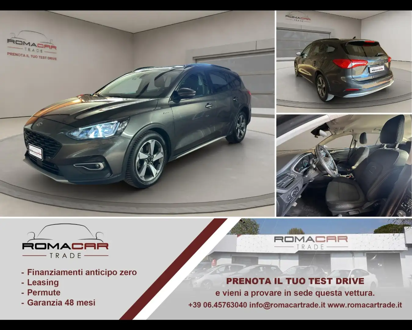 Ford Focus 4ª serie - Focus 1.5 EcoBlue 120 CV SW Active Grau - 1