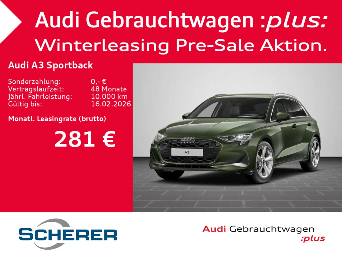 Audi A3 Advanced A3 Sportback Advanced 30 T Grün - 1