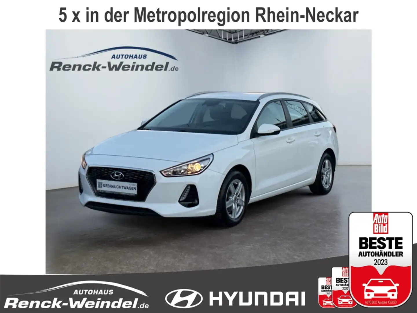 Hyundai i30 1.4 Family Klima PDC SHZ Spurhalteass. Kollisionsw Blanc - 1
