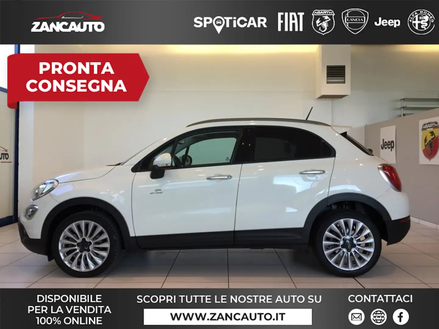 Fiat 500X 500X 1.6 MultiJet 120 CV Cross MY19 Blanc - 1
