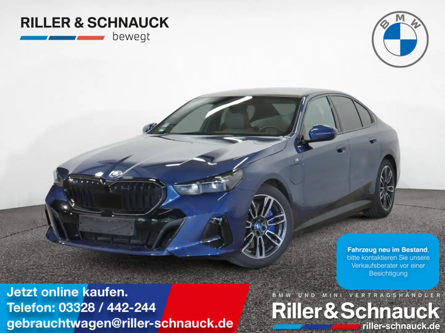 BMW 550 e xDrive M Sport Pro PANO+B&W+360°KAM+HUD Bleu - 1