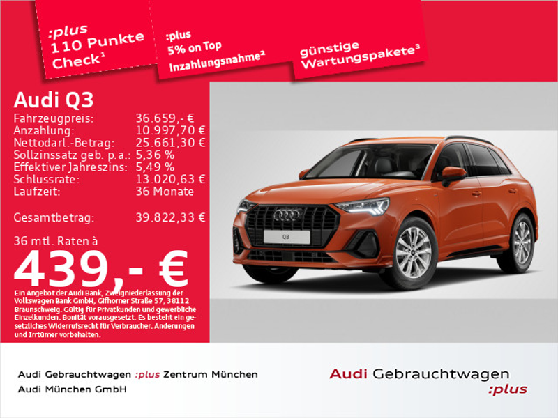 Audi Q3 35 TFSI S tronic S line Virtual/LED+/Navi+/St