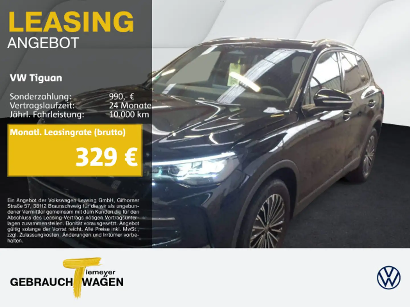 Volkswagen Tiguan 2.0 TDI DSG GOAL 360° IQ.LIGHT AHK KEYLES Schwarz - 1