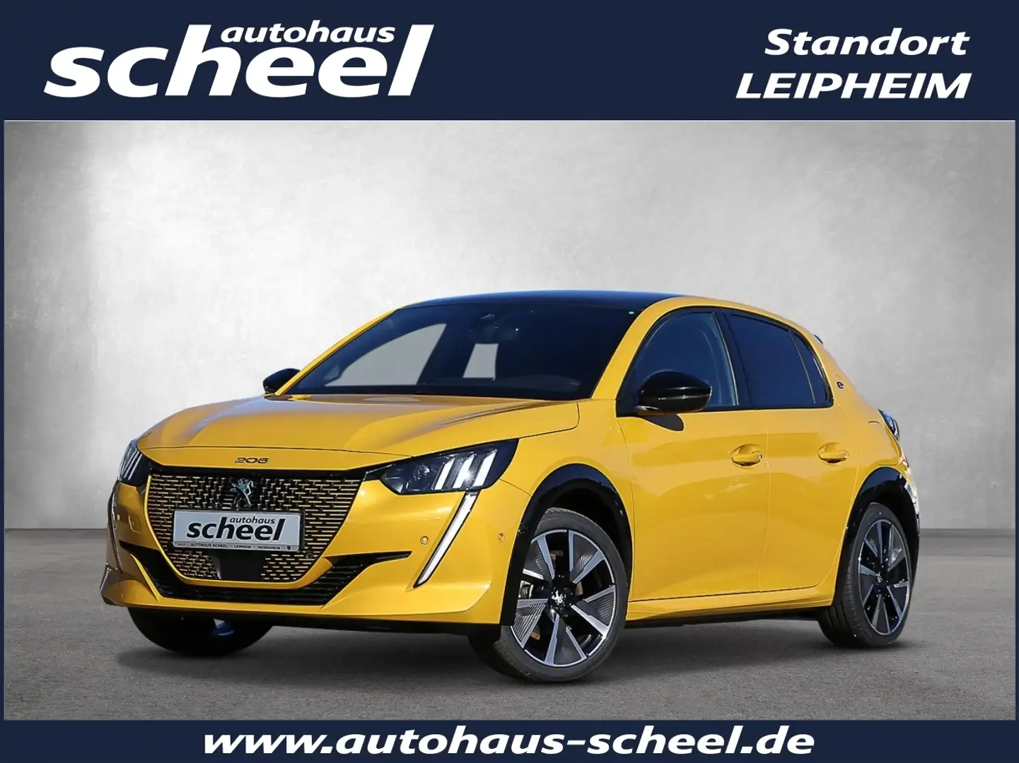Peugeot 208 e- 136 (e-) e- GT ACC/Kam./KlimaA/AUT/LED/LM Jaune - 1