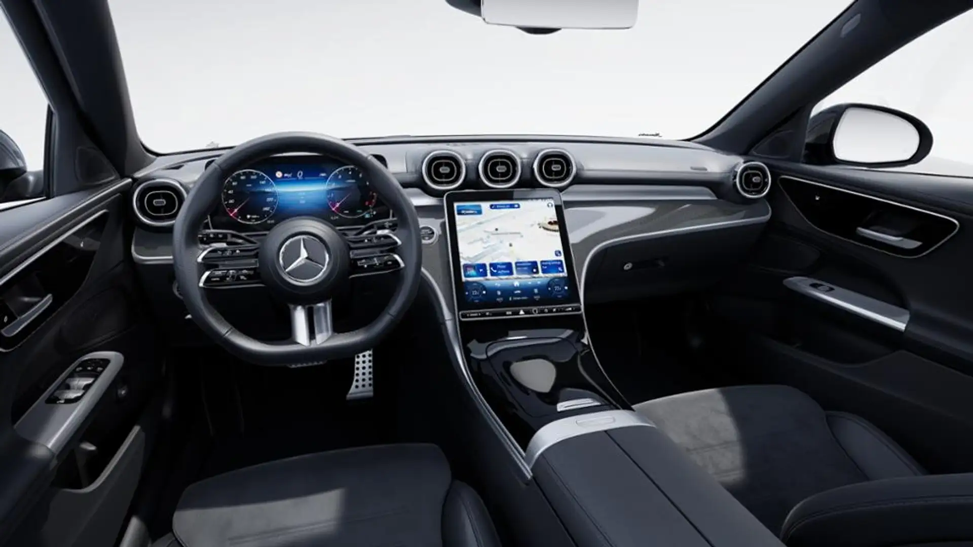 Mercedes-Benz C 300 T AMG/LED/AHK/Fahrass+/AdvancedP/EDW/RfCam Schwarz - 2