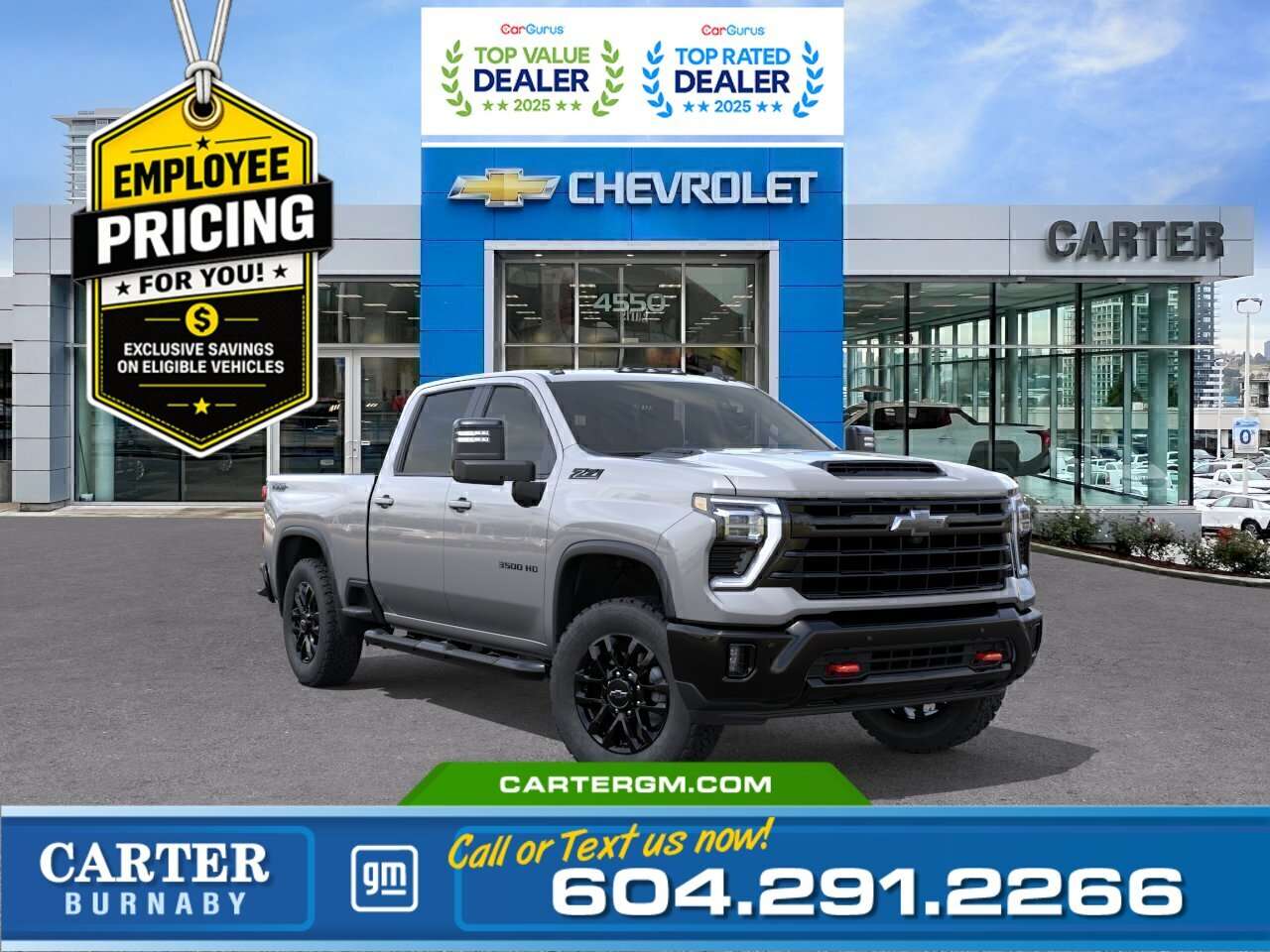 Gray 2026 Chevrolet Silverado 3500HD Pickup Truck Four-Wheel Drive Automatic