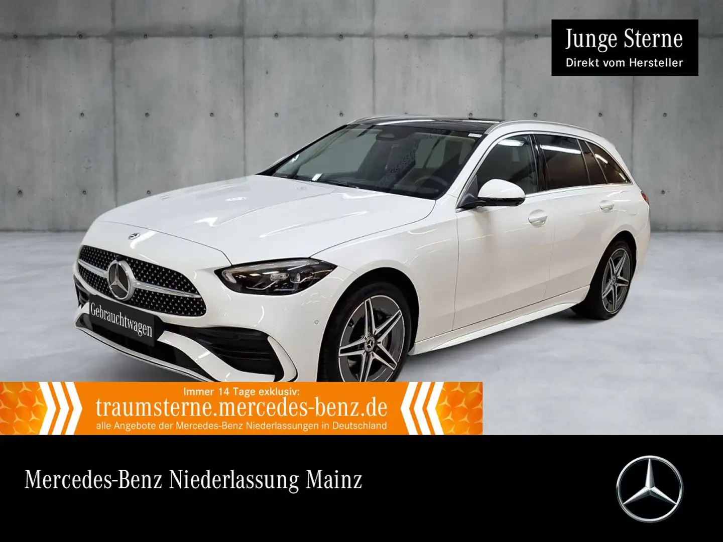 Mercedes-Benz C 300 e T AMG+PANO+360+LED+TOTW+KEYLESS+9G Weiß - 1